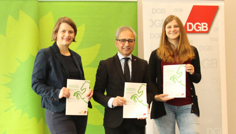 BÜNDNIS 90/DIE GRÜNEN und DGB stellen gemeinsame Eckpunkte für Niedersachsen vor